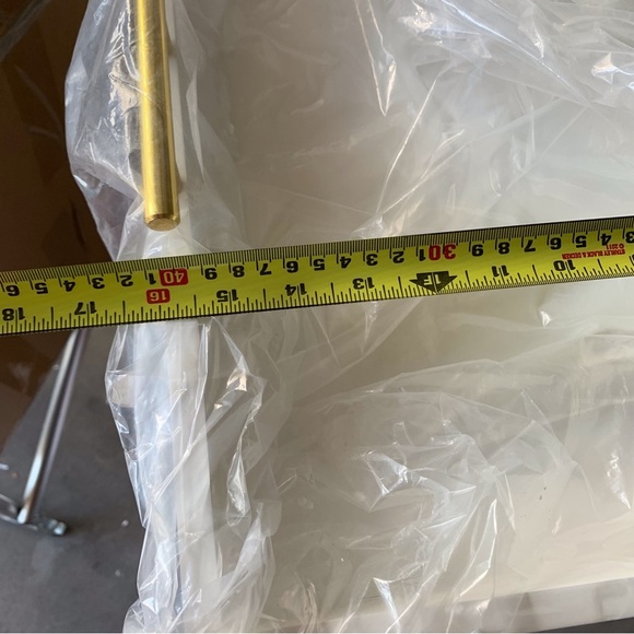 Kate & Laurel White Lipton Decorative Tray Polished Handles 16 x 16” - Picture 6 of 9